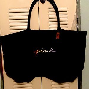PINK canvas tote bag